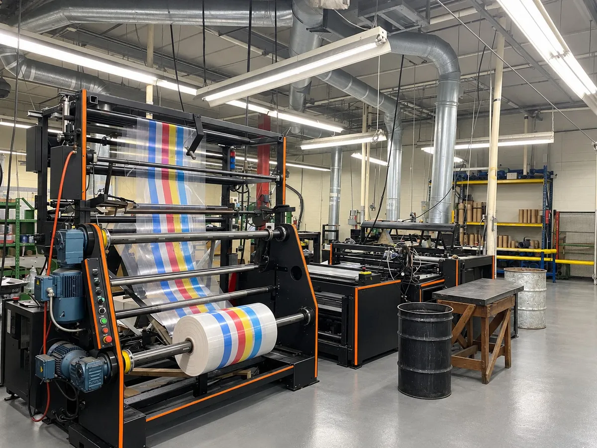 Slitting and rewinding printed film in our Brooklyn plant
